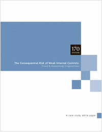 The Consequential Risk Of Weak Internal Controls: Fraud and Accounting Irregularities