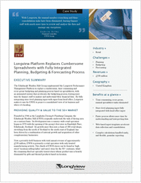 Longview Platform Replaces Cumbersome Spreadsheets with Fully Integrated Planning, Budgeting & Forecasting Process