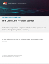 ESG Impact Validation Report: HPE GreenLake for Block Storage