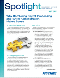 Why Combining Payroll Processing and 401(k) Administration Makes Sense