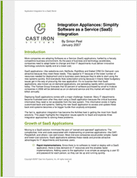 Integration Appliances: Simplify Software as a Service (SaaS)Integration