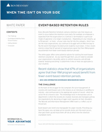 When Time Isn't on Your Side: Options for Tackling Event Based Retention Rules