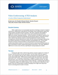 Video Conferencing, A TCO Analysis: A Look at What Companies Really Spend