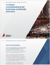 Four Critical Considerations for Determining the Best Business Continuity Plan Approach