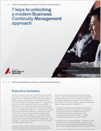 7 Keys to Unlocking a Modern Business Continuity Management Approach