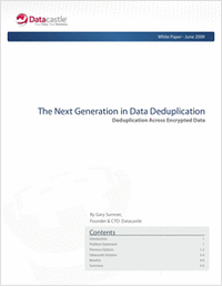 The Next Generation in Data Deduplication - Deduplication Across Encrypted Data