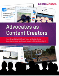 Power Brand Advocates to be Content Creators