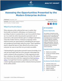 Blue Hill Research Report: Assess and Drive More Value from Enterprise Archive Data