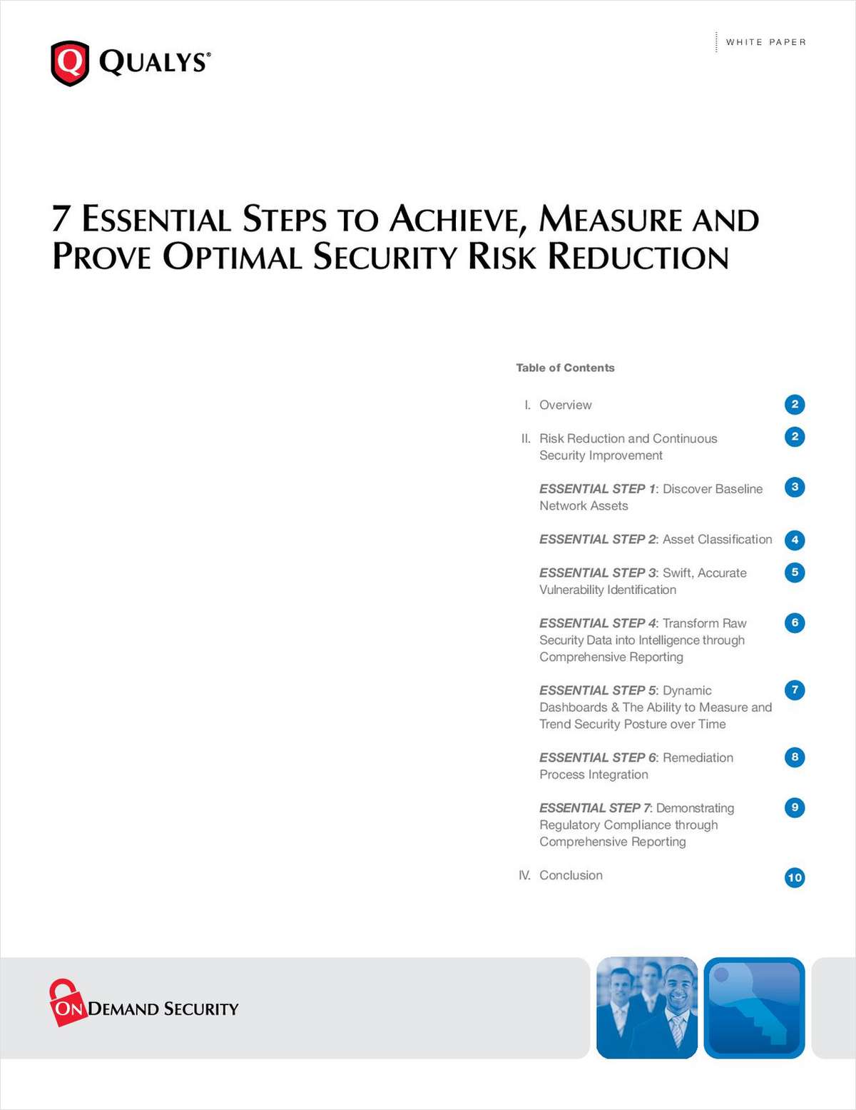 7 Essential Steps to Achieve, Measure and Prove Optimal Security Risk Reduction