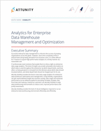 Analytics for Enterprise Data Warehouse Management and Optimization