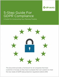 5-Step Guide For GDPR Compliance: A Guide For Constructing Your Planning Timeline