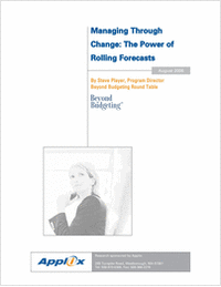 Managing Through Change: The Power of Rolling Forecasts, By Steve Player, Beyond Budgeting Round Table