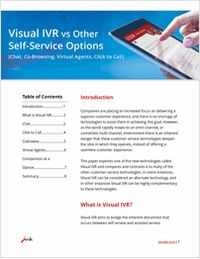 Visual IVR vs Other Self Service Options (Chat, Click to Call, Co-browse, Virtual Agents)