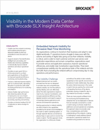 Visibility in the Modern Data Center with Brocade SLX Insight Architecture