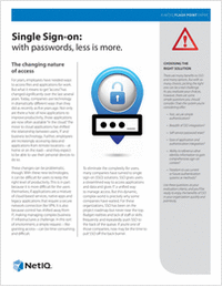 Single Sign-On: With Passwords, Less Is More