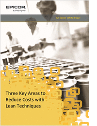 3 Key Area's to Reduce Costs with Lean Technologies