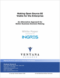 Making Open Source BI Viable for the Enterprise