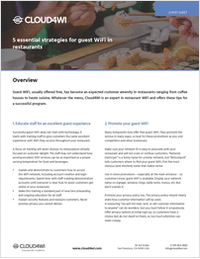 5 Essential Strategies for Guest WiFi in Restaurants