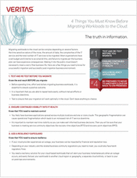 4 Things You Must Know Before Migrating Workloads to the Cloud