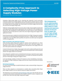 A Complexity-Free Approach to Selecting High-Voltage Power Supply Modules