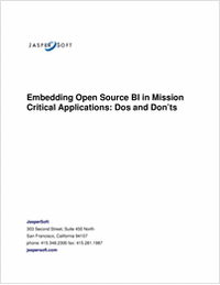 Do's and Don'ts: Embedding Open Source BI in Mission Critical Applications