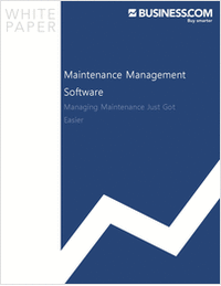 Maintenance Management Software:  Managing Maintenance Just Got Easier