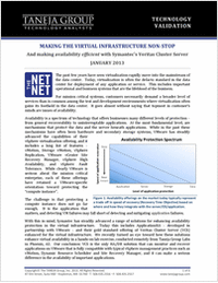 Making the Virtual Infrastructure Non-Stop