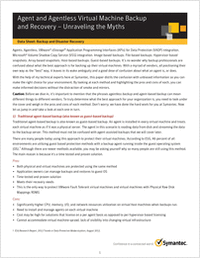 Agent and Agentless Virtual Machine Backup and Recovery - Unraveling the Myths