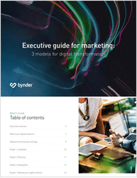 Executive Guide for Marketing: 3 Models for Digital Transformation