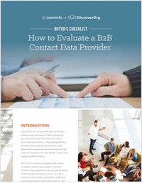 Buyer's Checklist: How to Evaluate B2B Contact Data Provider