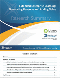 Extended Enterprise Learning: Generating Revenue and Adding Value