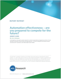 IT Automation effectiveness - are you prepared to compete for the future?