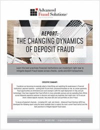 The Changing Dynamics of Deposit Fraud