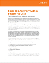 From Quote to Cash to Customer Satisfaction: Sales Tax Accuracy within Your CRM