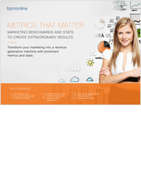 Metrics that matter: Marketing Benchmarks and Stats to Create Extraordinary Results