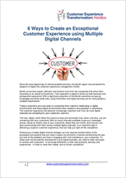 Article: 6 Ways to Create Exceptional Customer Experience Using Multiple Digital Channels