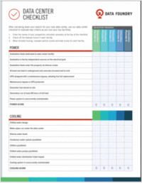 Data Center Comparison Checklist