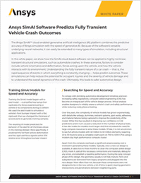 Ansys SimAI Software Predicts Fully Transient Vehicle Crash Outcomes