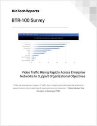 Video Traffic Rising Rapidly Across Enterprise Networks to Support Organizational Objectives