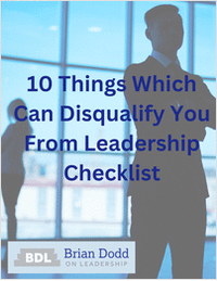 10 Things Which Can Disqualify You From Leadership Checklist