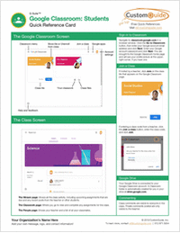 Google Classroom: Students- Free Reference Card