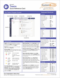 Microsoft Teams- Free Reference Card