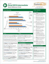 Microsoft Excel 2019 Intermediate - Quick Reference Guide