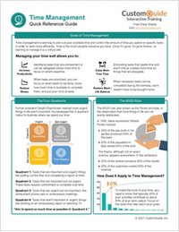 Time Management Quick Reference Guide