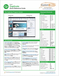 Adobe Captivate -- Quick Reference Guide