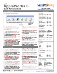 AppleWorks 6 -- Quick Reference Card