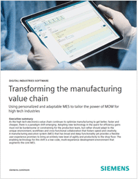 Transforming the Manufacturing Value Chain