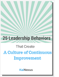 25 Leadership Behaviors That Create A Culture of Continuous Improvement