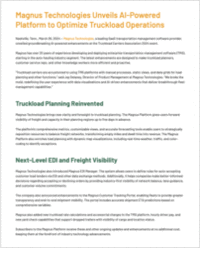 Magnus Technologies Unveils AI-Powered Platform to Optimize Truckload Operations