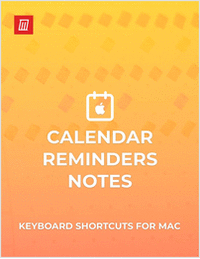 Keyboard Shortcuts for Calendar, Reminders, and Notes on Mac